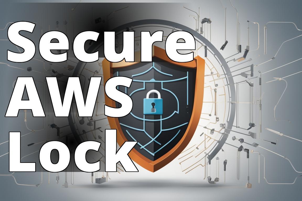 An image of a secure lock symbol with AWS logos intertwined