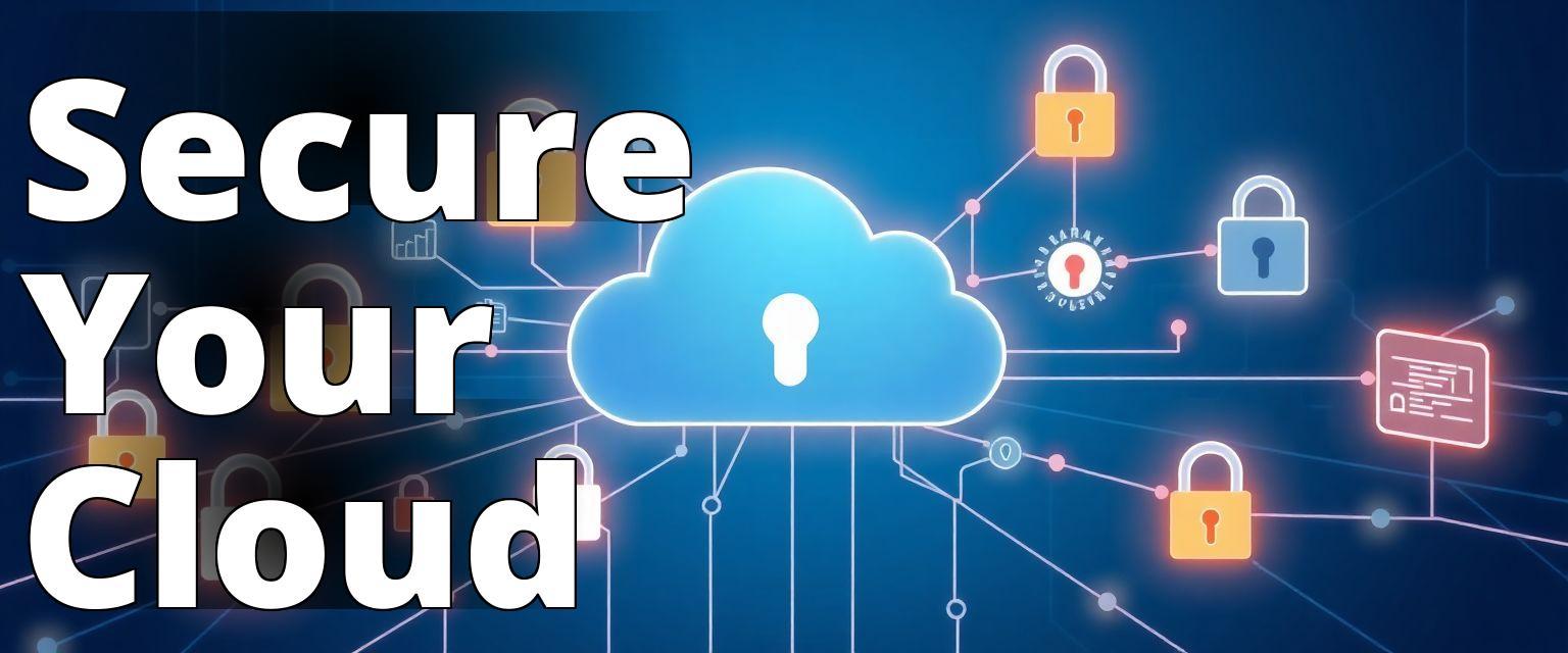 A digital illustration depicting a secure cloud network environment