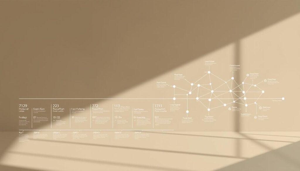 A detailed strategic roadmap for the future of education, rendered in a sleek, minimalist style. In the foreground, a timeline of key milestones and initiatives unfolds, represented by crisp icons and infographic elements. The middle ground showcases interconnected nodes and pathways, visualizing the complex web of educational transformation. In the background, a subtle gradient of muted, earthy tones creates a sense of depth and solidity, reflecting the long-term, sustainable nature of the plan. Lighting is soft and directional, casting gentle shadows that add depth and dimensionality to the composition. The overall aesthetic is one of thoughtful planning, clarity, and a steadfast commitment to revolutionizing the educational landscape.